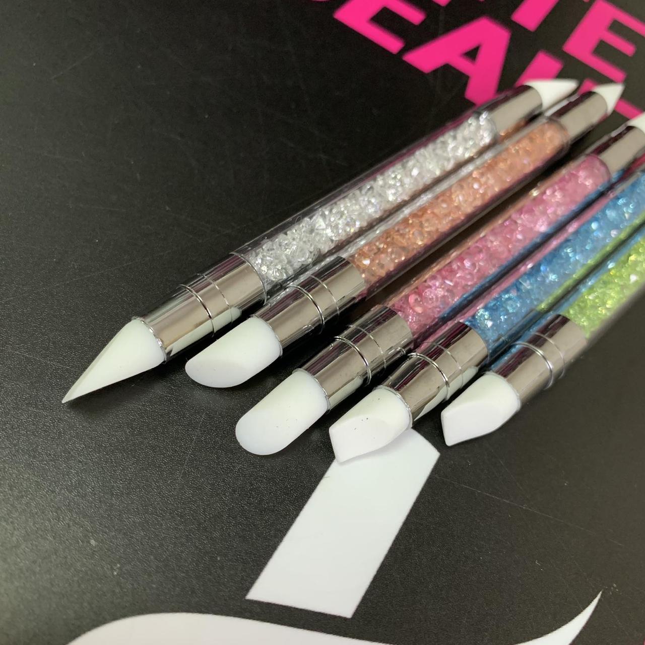 Пушер двосторонній зі стразами у різних кольорах