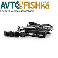 Парктройник 4 датчика 22 мм Steelmate 410M8 LED дисплей-шкала/звук. сигнал/черний