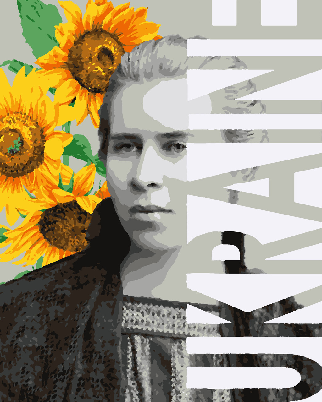 Картина за номерами "Леся Українка" 40*50 см