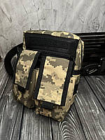 Набедренная тактическая сумка с лямкой через плечо цвета пиксель