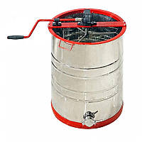 Медогонка 3-х рамкова, нерж., необоротна, редуктор, ротор,касети зварні-порошк. фарба, кран-нерж.