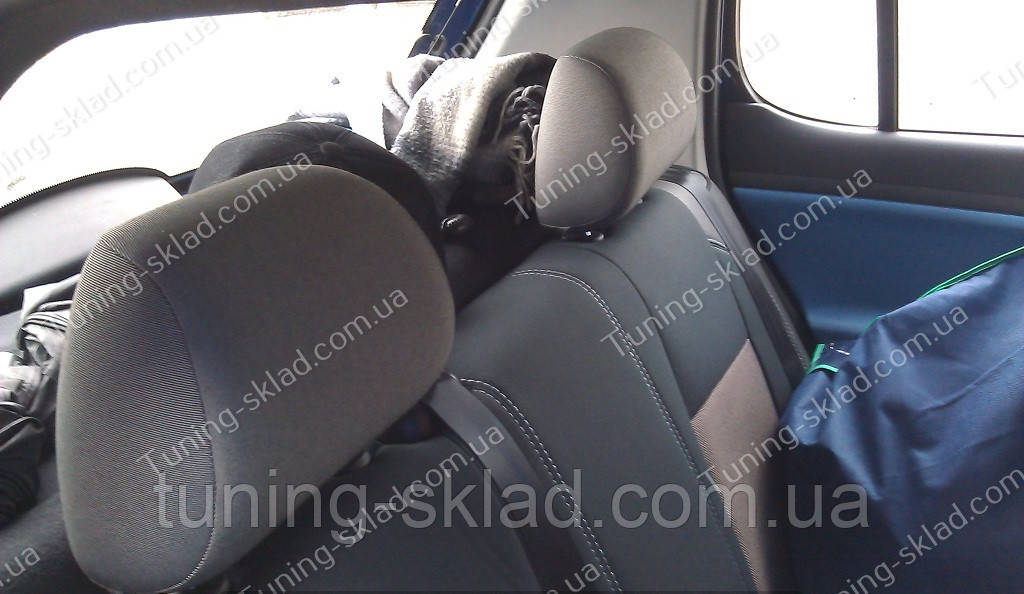 Чохли на сидіння Шкода Фабія МК 2 (чохли з екошкіри Skoda Fabia Mk2 стиль Premium), фото 1