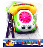 Дитяча іграшка каталка на палиці Телефон-машинка з дзвінком - рухаються деталі-видео огляд, фото 4