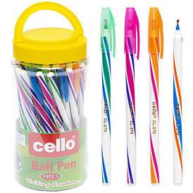 Ручка масляна Cello CL278PVC синя