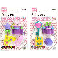 Ластик-резинка 3D Eraser набор 4шт Princess микс №8354