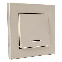 Schneider Electric Asfora EPH1400123 Вимикач внутрішній 1 клавішний крем з підсвіткою