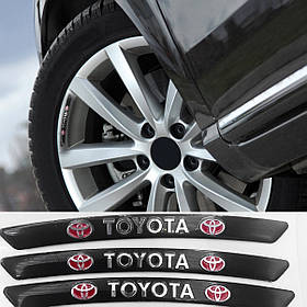 Наклейки на диски (на колеса) TOYOTA (Тойота) Чорні