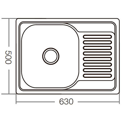 Мийка кухонна ZERIX Z6350-08-180D (decor) (ZM0564), фото 2