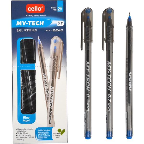 Ручка масляна MY-TECH синя 2240