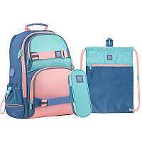 Набір рюкзак + пенал + сумка для взуття 702 св.фіолетовий Wonder Kite