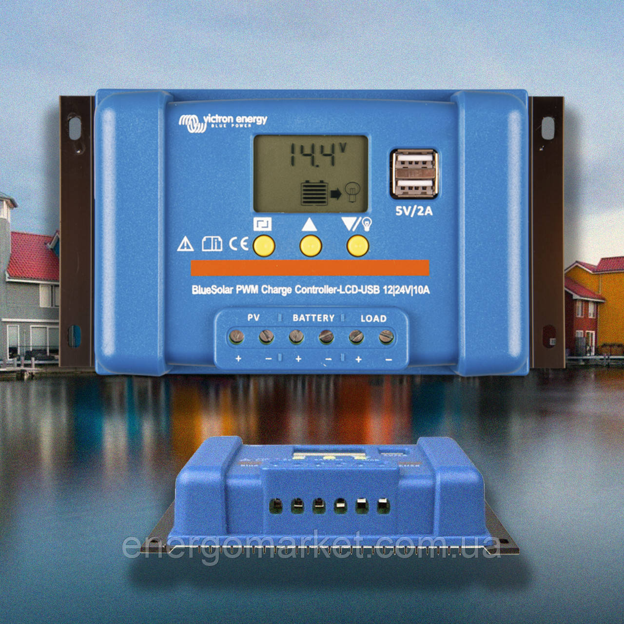 Контролер заряду VICTRON ENERGY BLUESOLAR PWMLCD&USB (30A, 12/24В) (ID
