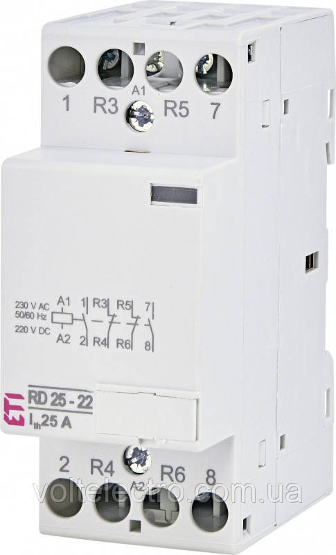 Модульний контактор RD 25-22-230V AC/DC 2NO+2NC