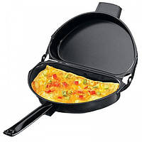 Двойная сковорода для омлета антипригарная 23*28*3,5 см омлетница Folding Omelette Pan