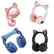 Бездротові Bluetooth-навушники котики з вушками з LED-підсвіткою