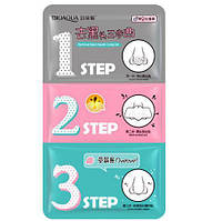 Маска 3 в 1 для удаления черных точек BIOAQUA Three Step Curved Nasal Mask