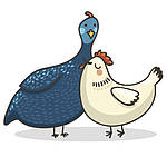 Молодняк перепела, цесарки