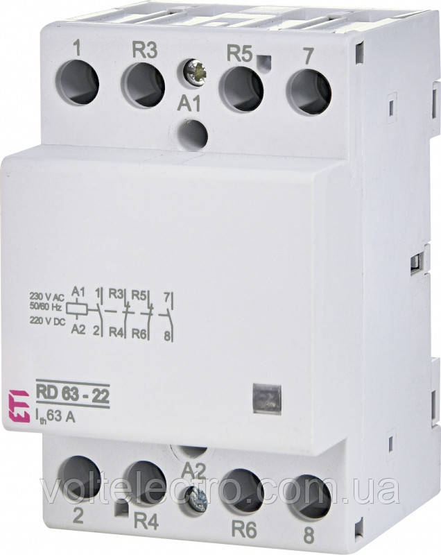 Модульний контактор RD 63-22 230V AC/DC