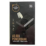 Суперпотужний Power Bank 60000 mAh Power Way TX60 Повербанк з кабелями, фото 2