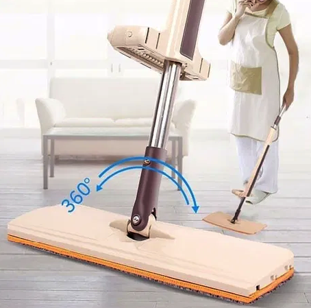 Швабра стрічка для швидкого прибирання з віджиманням Spin Mop 360 з мікрофіброю