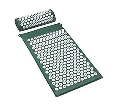 Масажний ортопедичний килимок з подушкою Acupressure Mat Ортопедический массажный коврик 65 см*41 см, фото 4