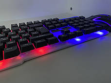 Клавіатура Російська + Мишка KEYBOARD KT-288, комплект клавіатура та мишка з підсвіткою, фото 6