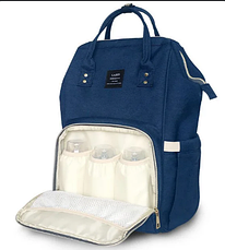 Сумка-рюкзак для мам MOTHER BAG el-1230 СИНЯЯ, фото 4