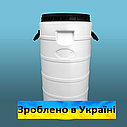 Харчова пластикова ємність бочка 50 л широке горло з кришкою для води для засолювання для харчових продуктів, фото 2