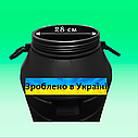 Бочка пластикова технічна чорна бідон 50л широка горловина, фото 2