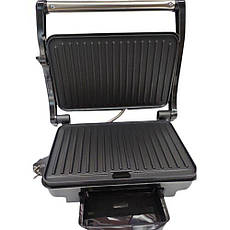 Притискний контактний електричний настільний гриль з індикатором нагрівання Rainberg RB-5412 2800W, фото 3