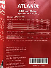Мініфлешка з отвором для ключів 2.0 64Gb ATLANFA AT-U3 Silver, фото 5