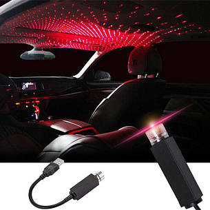 Зіркове небо в автомобіль Mini USB STAR, проєктор зоряного неба USB, фото 1