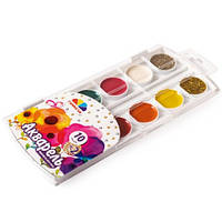 Акварельні фарби Гама'UA Творчість без меж 10+2 кольорів (золото+срібло)