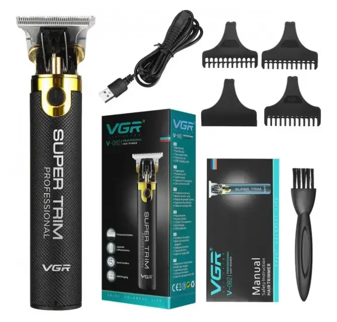 Акумуляторна машинка-триммер для стрижки волосся, бороди, вусів VGR V-085, фото 1