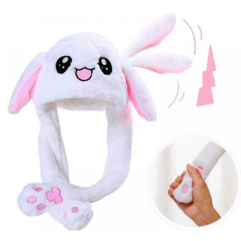Світна шапка з рухомими вушками Пікачу Pikachu toys soft toys with led БІЛА