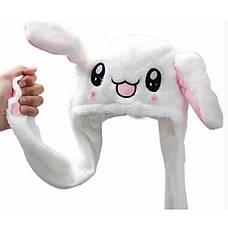Світна шапка з рухомими вушками Пікачу Pikachu toys soft toys with led БІЛА, фото 2