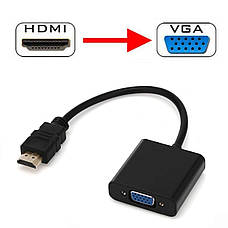 Перехідник HDMI на VGA кабель Converter емулятор монітора Адаптер-конвертер, фото 3