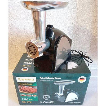 М'ясорубка Rainberg RB-678 3000W + Насадка Для Колбас, фото 1
