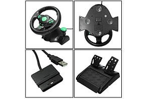 Професійний Руль ігровий PS3/PS2/PC Usb, фото 3