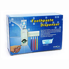 Дозатор автоматичної зубної пасти Toothpaste Dispenser з тримачем зубних щіток Toothbrush holder, фото 4