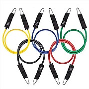 Еспандери для фітнесу 5 штук Набір трубчасті/ Багатофункціональний комплект + Чохол