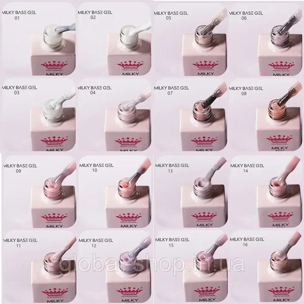Френч база каучукова молочна Milk 15 мл,Global Fashion