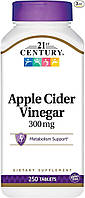 Яблочный уксус (Apple Cider Vinegar) 300 мг 21st Century 250 таблеток