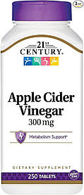 Яблучний оцет (Apple Cider Vinegar) 300 мг 21st Century 250 таблеток