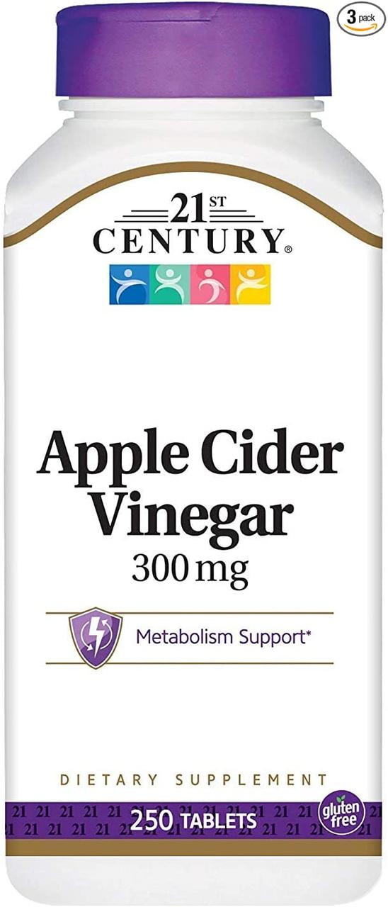 Яблучний оцет (Apple Cider Vinegar) 300 мг 21st Century 250 таблеток