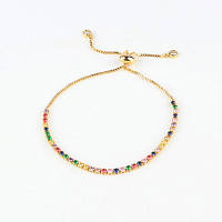 Женский летний браслет с яркими разноцветными камнями №2