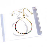 Женский летний браслет с яркими разноцветными камнями №3