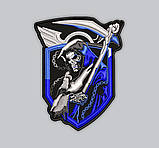 №151 Шеврон Смерть із косою, висота 8 см, фото 2