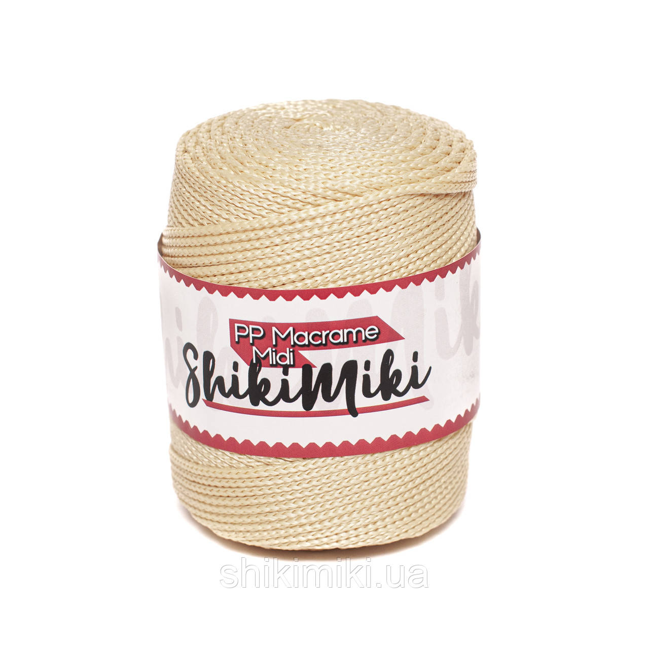 Трикотажний шнур PP Macrame Midi 3 mm, колір Вершковий