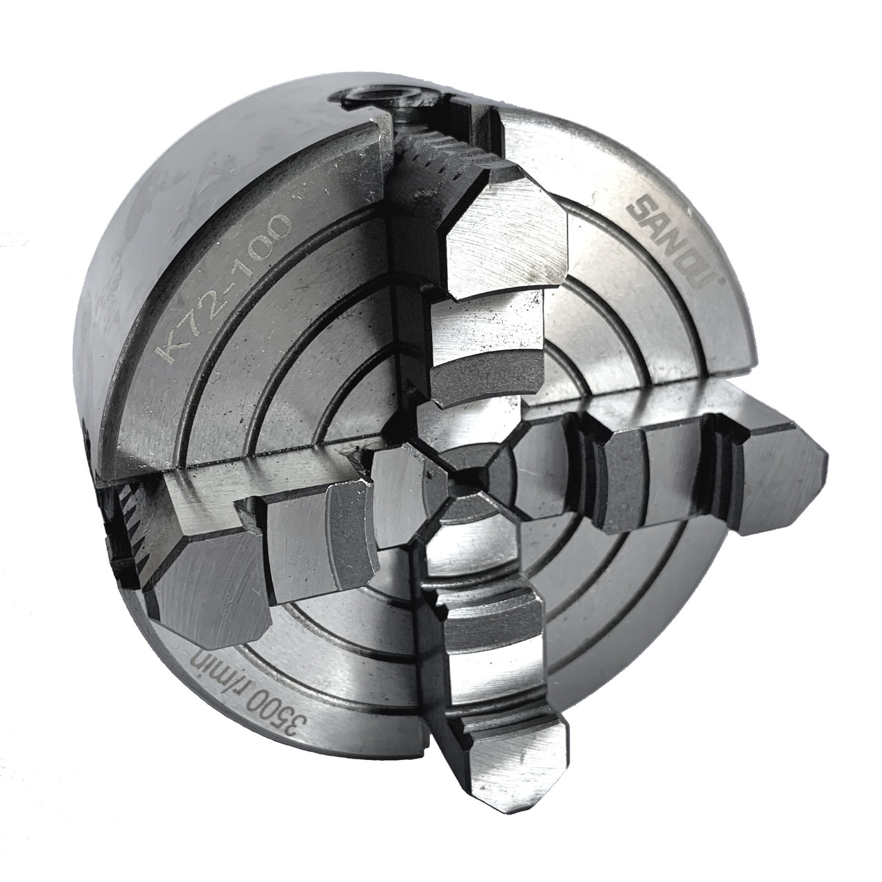 Патрон токарний Sanou K72-100 4х кулачковий 100 мм із незалежними кулачками, фото 1