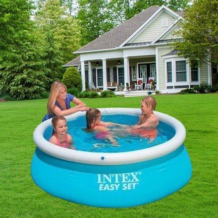 Бассейн Intex Easy Set наливного розміру 183 x51sм, об'єм 886л